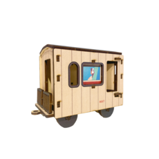 創藝天時 MUSE號列車 載客車廂 配件材料包 DIY木質玩具, 詳見包裝, 1個
