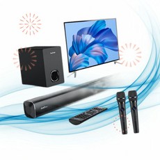 SunTrok 선트로크 TV 사운드바 노래방 서브우퍼 TV용 무선 2개 FN