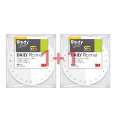 (1+1) 점착식 할일 체크리스트 데일리 플래너 써클 30장 시계 생활계획표