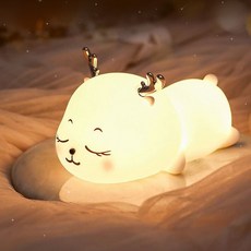 LED 고무소재 무선 선없는 라이팅 수면 애니 은은한 실리콘, 색상, 1개