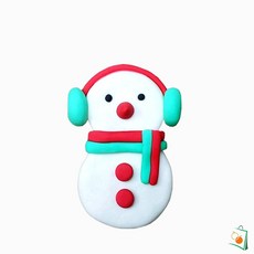 OS 비누찰흙 향기 크리스마스 성탄절 눈사람 만들기 1인용 유아놀이키트 크리스마스만들기