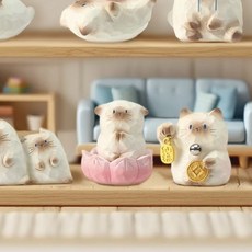 貓貓PAL情緒盲盒超值福袋，正品學生少女兒童禮品桌面裝飾擺件生日禮物, 1個, 情緒貓貓隱藏款【好運連連財運滿滿】