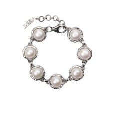 버트 18K 화이트 골드 버메일 브레이슬릿