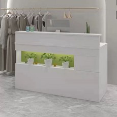 심플 미용실 병원 매장 인포데스크 업소용 카운터 계산대, 프룻그린