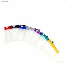 7pcs 알약 파우치 가방 재사용 가능한 지퍼가 달린 세트 의학 주최자 자체 밀봉 반투명 여행, 01 random color 7pcs