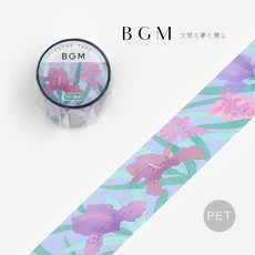 BGM 透明紙膠帶 菖蒲 PET材質 日本進口, 1個