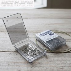 헤라 바늘 일본산 실버 무미늘 80개입 80P 중층 붕어바늘 덕용 대용량 케이스포함, 1세트