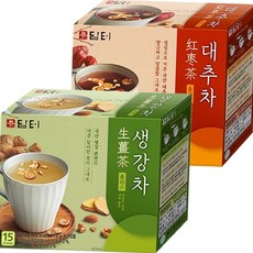 담터 국산 생강차 대추차 스틱 세트 15T+15T 차 겨울차 손님용차