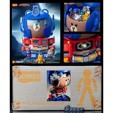 參號倉庫 布魯可 變形金剛 X LINE 萌酷版 MEGA 熊大 柯博文 聯名款 積木人, 1個