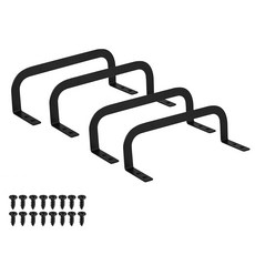 벨라티비오 4개 매트리스 리테이너 바(나사 포함) 금속 미끄럼 방지 그 슬라이드 스토퍼 대부분의 침실 침대 프레임 검은색, Black -4 Pcs