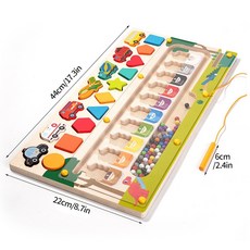木製交通配對磁性走珠三合一形狀顏色分類早期教育益智啟蒙玩具, 1個, 磁性走珠一盒