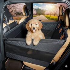 휘서댕 강아지 뒷자리 넓고 편안한 방수 카시트, 1개, 블랙