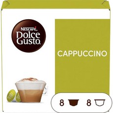 스페인 네스카페 돌체구스토 NESCAFE DOLCE GUSTO Cappuccino coffee 카푸치노 캡슐 커피, 186.4g
