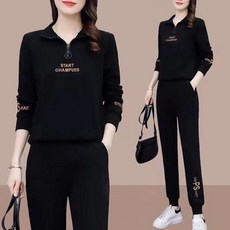 SALE-NEW 봄철 여성트레이닝복 세트 운동 집업 트랙탑 세미와이드 투피스 고품질원단