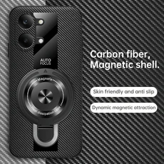 포코 X8 Pro Max PU 가죽 마그네틱 링 스탠드 커버 레드미 Turbo X8ProMax 무선 충전 충격 방지 브래킷 케, 01 포코 X8 Pro Max, 02 matte black