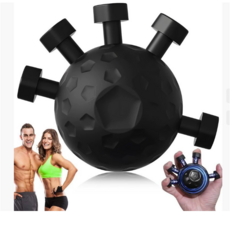 손가락 악력기 스트레스 해소 지압 마사지볼, 1개, 블랙