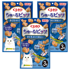 INABA CIAO 夾心肉泥捲, 鮪魚 + 干貝, 36g, 3袋