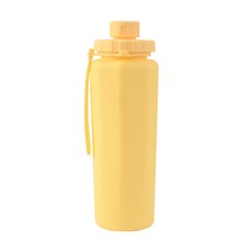 純色硅膠水壺硅膠戶外水杯可摺疊收納耐高溫可攜帶600ML-20盎司, 1個, 1L, 黃色:600ML