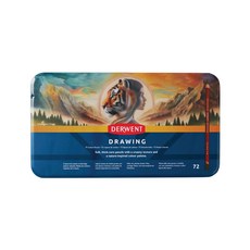 Derwent Drawing 炭精筆色鉛筆 72色, 1個, 72個