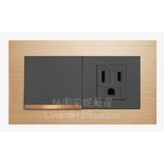 JYE中一 摩登金 1開關1插接地單插座蓋板組 JY-N4108-MRD, 1個