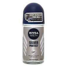 NIVEA MEN 妮維雅男士止汗爽身乳液 Dry Impact Silver Protect 50ML, 1個, Silver Protect銀色
