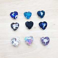 18mm하트 캡보석 (5개), 크리스탈