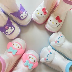 어린이 산리오 입체 캐릭터 레인부츠 유아 키즈 장화 미끄럼방지 여아 장마신발 시나모롤 160사이즈