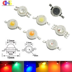 20pcs 1W 3W 꽃그림 성장 촉진 밝은 높은 전원 LED 빛 구슬 SMD COB 다이오드 따뜻한 차가운 흰색 빨간색, [04] 1W-Cold White 20000K