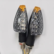 오토바이 용품 2pcs 12V 바이크 오토바이 회전 신호 14LED 표시기 앰버 라이트 깜박이, 02 B