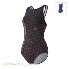 arena YOURLINE 菱格紋連身三角泳裝 TSF5001W