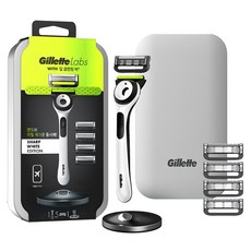 Gillette 吉列 Labs極光系列刮鬍刀組, 1組, 刮鬍刀炳+刀片 5入+鐵盒