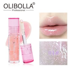 OLIBOLLA 水光多色唇釉 不沾杯 保濕 鏡面唇油, 1個, 01#