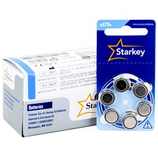 스타키 보청기 밧데리 10팩 총60알 S10A S13A S312A S675A 배터리모음전 보청기건전지 보청기약, 60개, s675a 60알