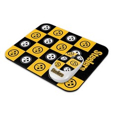 SOAR NFL 무선 마우스 및 패드 - 체크 무늬 디트로이트 라이온스 259478, Pittsburgh Steelers