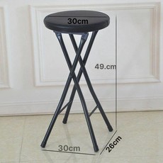 접이식 식탁 의자 가정용 홈바의자 스탠딩 홈바체어 홈바, 블랙 두꺼운 3cm 49cm