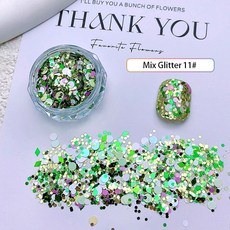 그라데이션 레이저 네일글리터 믹스, 11#, 1개, 11#