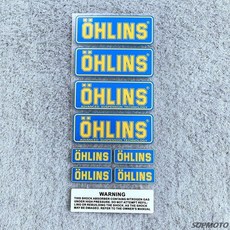 OHLINS 오토바이 데칼 장식 로고 액세서리 높은 반사 서스펜션 충격 흡수 수정 된 모토 방수 스티커, 8X20 2
