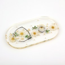 프레스코21 레진 공예 실리콘 몰드 타원 미니쟁반 트레이, 1개