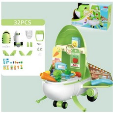 多功能飛機二合一超市主題家家酒玩具 32件組 蔬菜配件, 1個