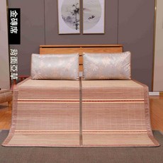 親膚碳化竹蓆 家用夏季網面蓆, 金磚席 無枕套