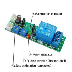DC 5V 12V 10A 순환 타이머 릴레이 모듈 0-100S 조정 가능한 지연 스위치 ONOFF 사이클 제어, 02 현재 범위 3