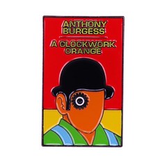 老番顛 發條橘子 徽章 胸針 別針 琺瑯胸針 裝飾小物, 1個, 1.9x3cm