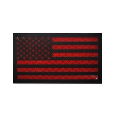 牛津布美國國旗戶外星條旗激光切割反光夜光魔鬼氈臂章 士氣魔鬼氈-桃園出貨, M00135-6A   反光美國9*5C, 1個