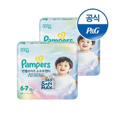 팸퍼스 2026 엔젤브리즈 소프트 팬티형 기저귀 남여공용, 6단계, 60매