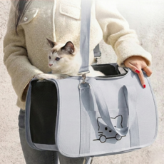코코로펫 고양이 이동장 강아지 가방 반려동물 캐리어, 1개, 그레이