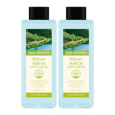 더허브샵 디퓨저 리필오일 2p, 아쿠아그린티, 200ml, 2개