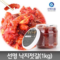[선해식품] 밥도둑 낙지젓갈 1kg(오동통 탱글 마늘 양념), 1개, 1kg