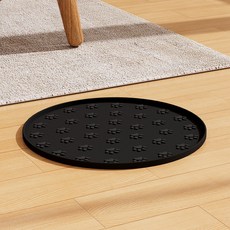 반려동물식기매트 미끄럼 방지 세척 쉬운 펫 실리콘 매트, 1개, 블랙