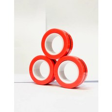 손가락 자석 반지 피젯 장난감 세트 성인 스피너 링 스트레스 해소 불안 완화 치료 3 개, [27] Red, 1개