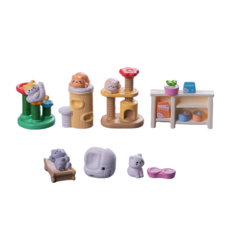 귀여운 고양이 가족 17 개 세트 테라리움 화분 인테리어 만들기 재료 소품 미니어처